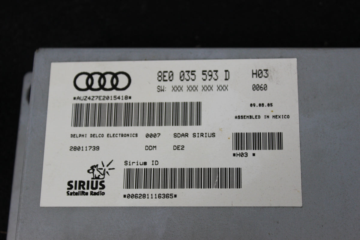 VW AUDI Sirius Sat Radio Control Module VL Performance