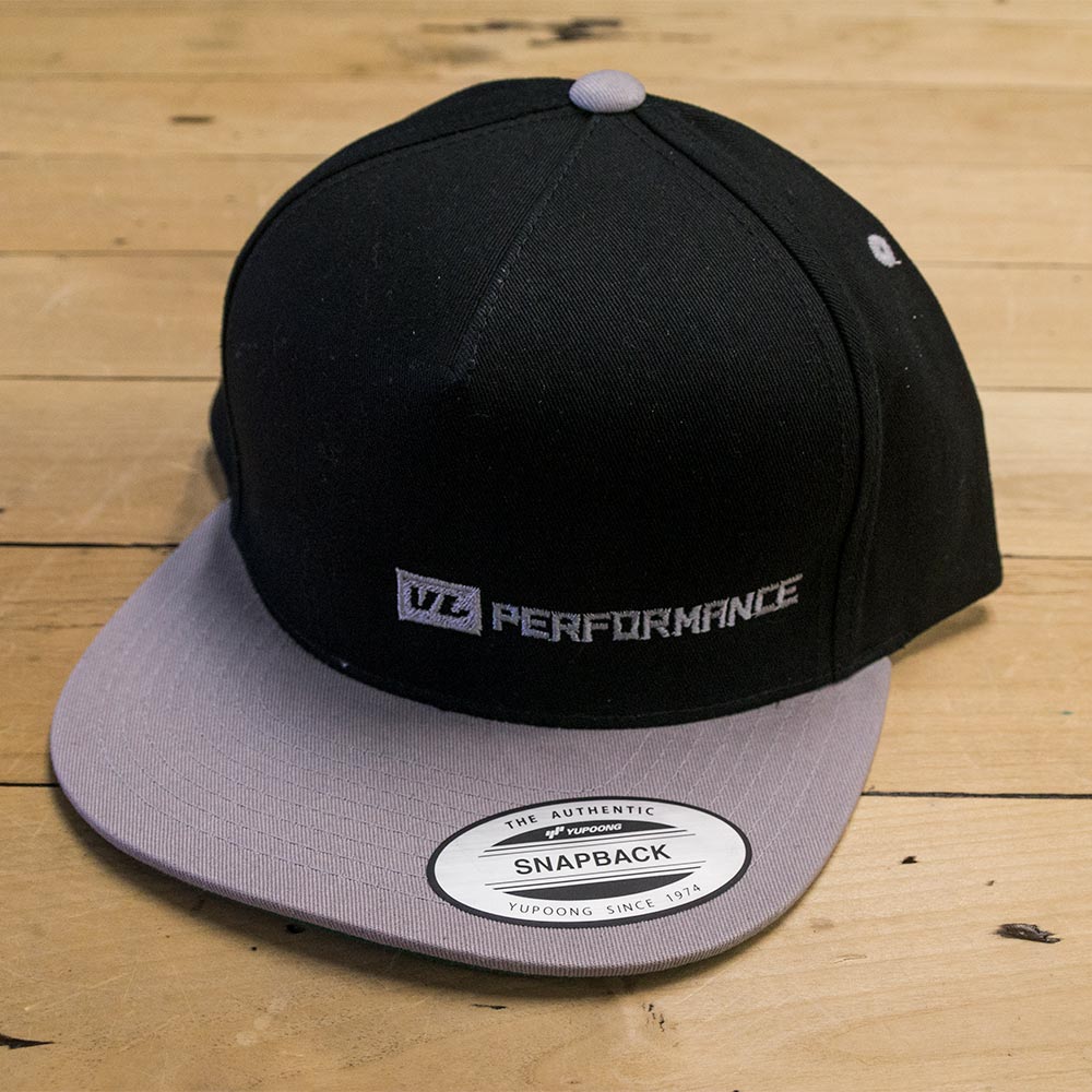 Snapback Black/Gray Trucker Hat - Long Logo